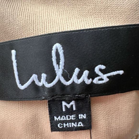 Lulus DREAM LIFE LIGHT BLUE LACE BODYCON DRESS size m medium nude - Picture 6 of 8